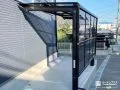 サイドパネル付きで雨の吹込みを軽減するサイクルポート工事