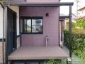 経年劣化したデッキを撤去し新しい屋根付きデッキを設置した工事