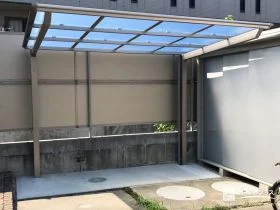 自転車をも守る駐スペース[施工後]