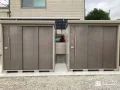大容量の物置の設置と便利な門扉の施工で整えたお庭周り工事