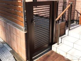 防犯性を向上させる門扉[施工後]