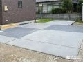 透水性コンクリートを打ち水はけ良い駐車スペースをつくった工事