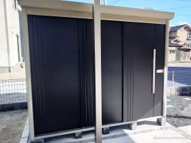 動線を考えた物置の配置計画[施工後]