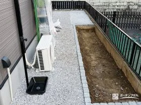 植栽スペースと犬走りのローメンテナンス設計[施工後]