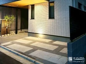 車を停めるだけの場所から“魅せる空間”へ色の切り替えがおしゃれな新築外構