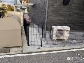 圧迫感を与えないメッシュフェンス[施工後]