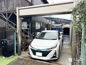 電動シャッターとカーポートで守る駐車スペースリフォーム工事