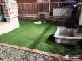 一年を通して鮮やかな緑を保つ人工芝敷きのお庭リフォーム工事