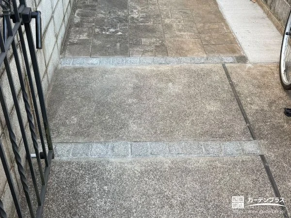 No.28593 砂利からピンコロ石目地にリフォームしたローメンテナンス化工事[施工後]