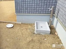 シンプルなデザインのガーデンパン[施工後]