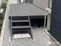 人工木製で永く綺麗に多お使いいただけるウッドデッキ