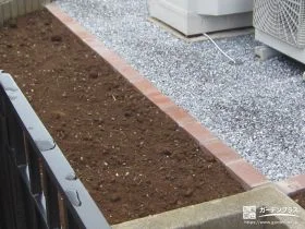 レンガの花壇[施工後]