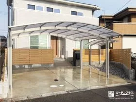 駐車と駐輪を並べたスムーズ動線[施工後]