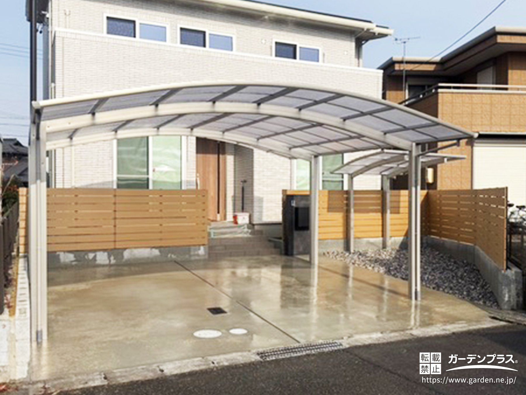 駐車と駐輪を並べたスムーズ動線