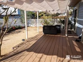 日中でも過ごしやすいデッキスペース[施工後]