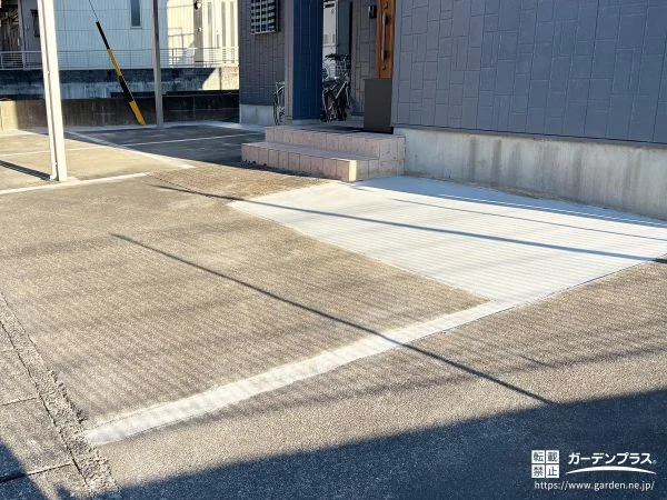 No.28721 駐車スペースに隣接する玄関前に土間コンクリートを打設した工事[施工後]