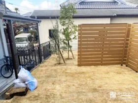 天然芝と植栽でやわらかい庭空間に[施工後]