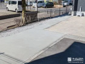 駐車スペースの一画を整え使いやすさを高めたコンクリート工事