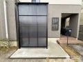 雨風を防ぎ悪天候時の家事をしやすいストックヤード設置工事