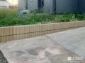 おしゃれなデザインの化粧ブロックでつくった土留め