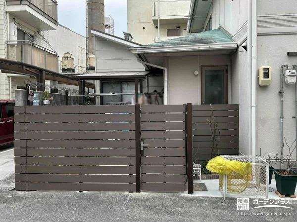 フェンスと門扉で守る主庭空間