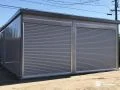 大切なお車を守るゆとりあるシャッター付きガレージ設置工事