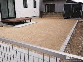 お庭の利便性を向上するウッドデッキと物置の設置[施工後]