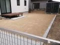 お庭の利便性を向上するウッドデッキと物置の設置