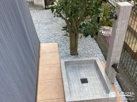 ナチュラルデザインの立水栓[施工後]