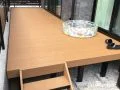 ステップ付きのウッドデッキでお庭時間を快適に