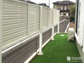 目隠しフェンスでプライバシーを守った前庭[施工後]