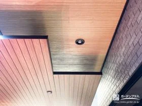 軒のダウンライトを避けたカーポート設計[施工後]