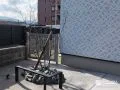 フレームがアクセントになるロックガーデン