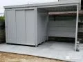 駐輪スぺースも兼ねる便利な物置