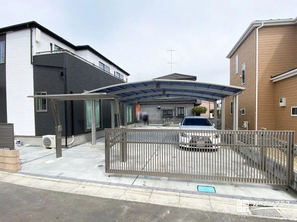 カーゲートとカーポートの設置で防犯性を高めた駐車スペース工事