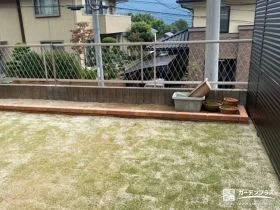 ナチュラルなレンガの花壇[施工後]