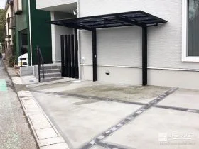 安全性に配慮したモダン新築外構