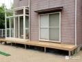テラス囲いとウッドデッキでワンちゃんが快適に暮らせるお庭工事