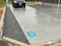 広々とした駐車スペースに土間コンクリートと砂利を施工した工事