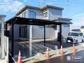 フラット屋根がかっこいいシンプルモダン新築外構
