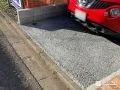 透水性の高いコンクリートで舗装した駐車スぺース