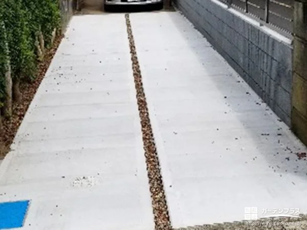 足元が平らでお車の出し入れがスムーズな駐車スペース工事