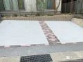 レンガ目地でアクセントをプラスした駐車スペースリフォーム工事