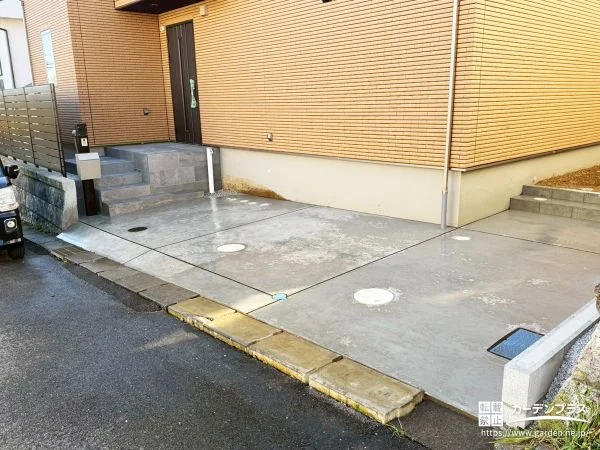 限られた敷地を無駄なく活かすすっきりミニマルな新築外構