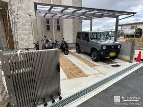 2台用カーポートとカーゲートで門まわりを整えたリフォーム工事