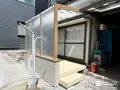 洗濯物干しに便利なガーデンルームとデッキを設置した工事