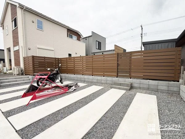お庭でBBQを楽しめる工夫のつまったお庭工事