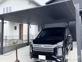 帰宅時間まで心地よく演出するおしゃれなカーポート[施工後]