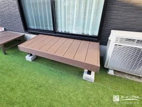庭へ出る動線がスムーズになるウッドデッキ[施工後]