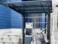 熱線吸収ポリカーボネート屋根で夏場も快適なサイクルポート工事